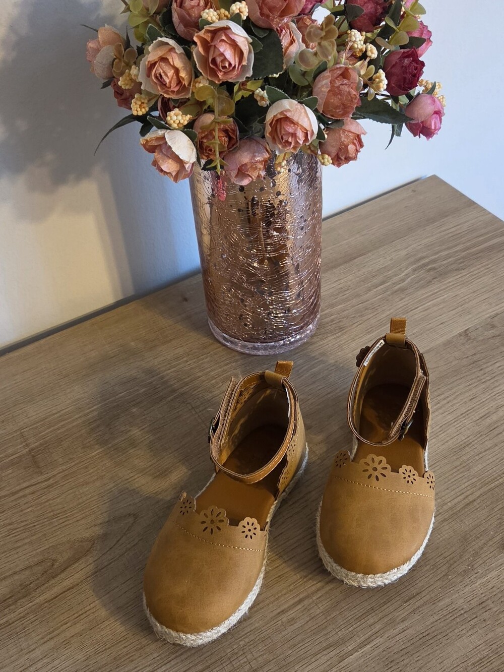 Carter's Little Girls Tan Mary Jane Espadrille Shoes